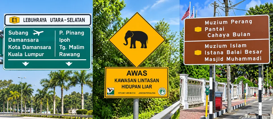 Road signs made from ACP