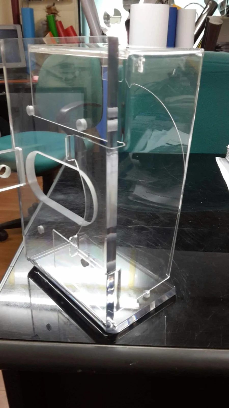 Clear polycarbonate machine guard